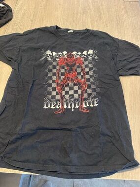 Black Kids Graphic Tee with Red Demon Design